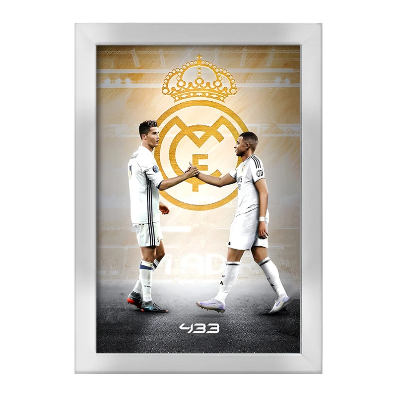تابلو خندالو طرح کریستیانو رونالدو و امباپه کد F14267