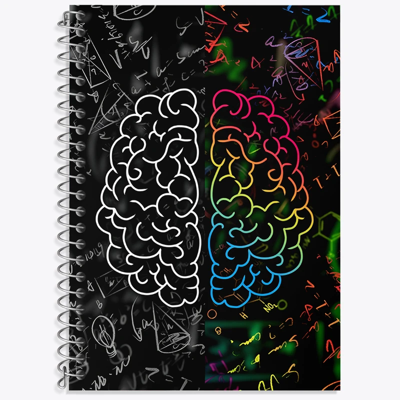 دفتر زبان دوخط 50 برگ خندالو طرح مغز و ریاضی کد N6955