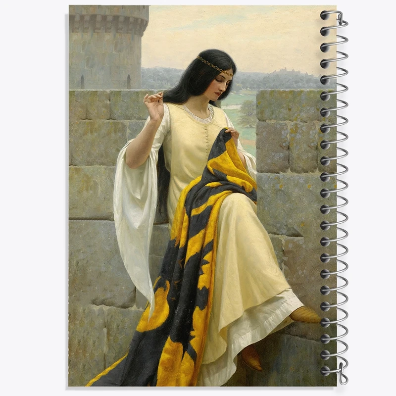 دفتر شطرنجی 50 برگ خندالو طرح نقاشی دوخت استاندارد اثر ادموند بلر لیتون کد F12463