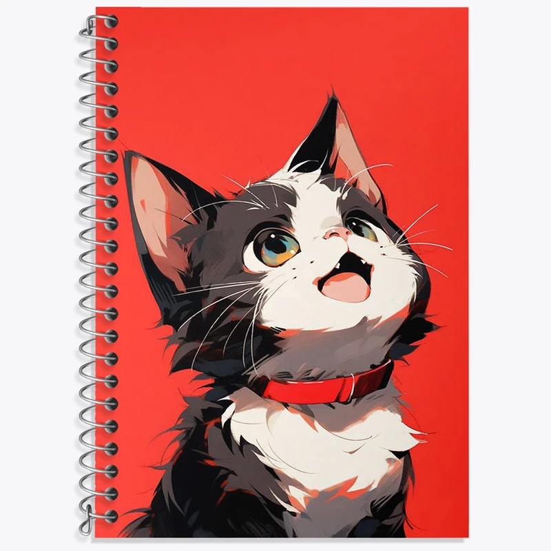 دفتر نت موسیقی 50 برگ خندالو طرح گربه کیوت کد F3122