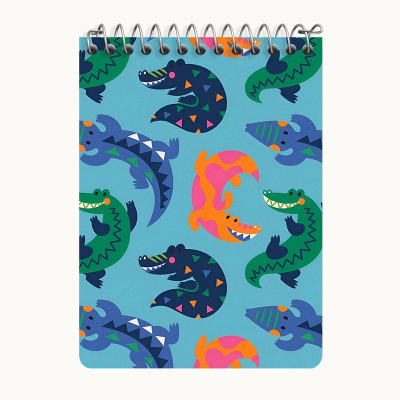 دفتر یادداشت 50 برگ خندالو طرح تمساح بامزه کد N5242