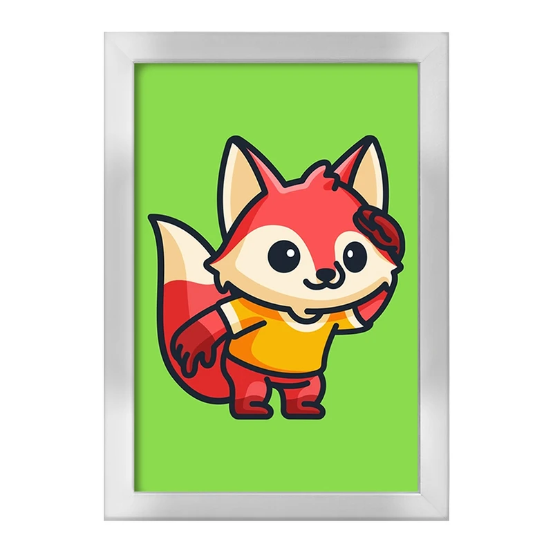 تابلو خندالو طرح حیوانات بامزه روباه کد 28376