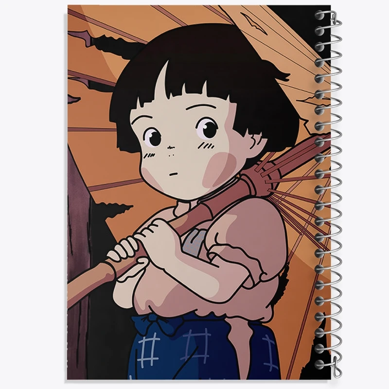 دفتر طراحی 50 برگ خندالو طرح ستسوکو انیمیشن گورستان کرم های شب تاب  کد 13701