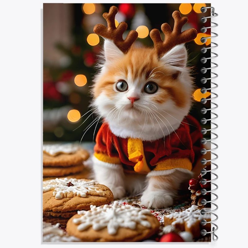 دفتر مشق 50 برگ خندالو طرح گربه بامزه کد F9007