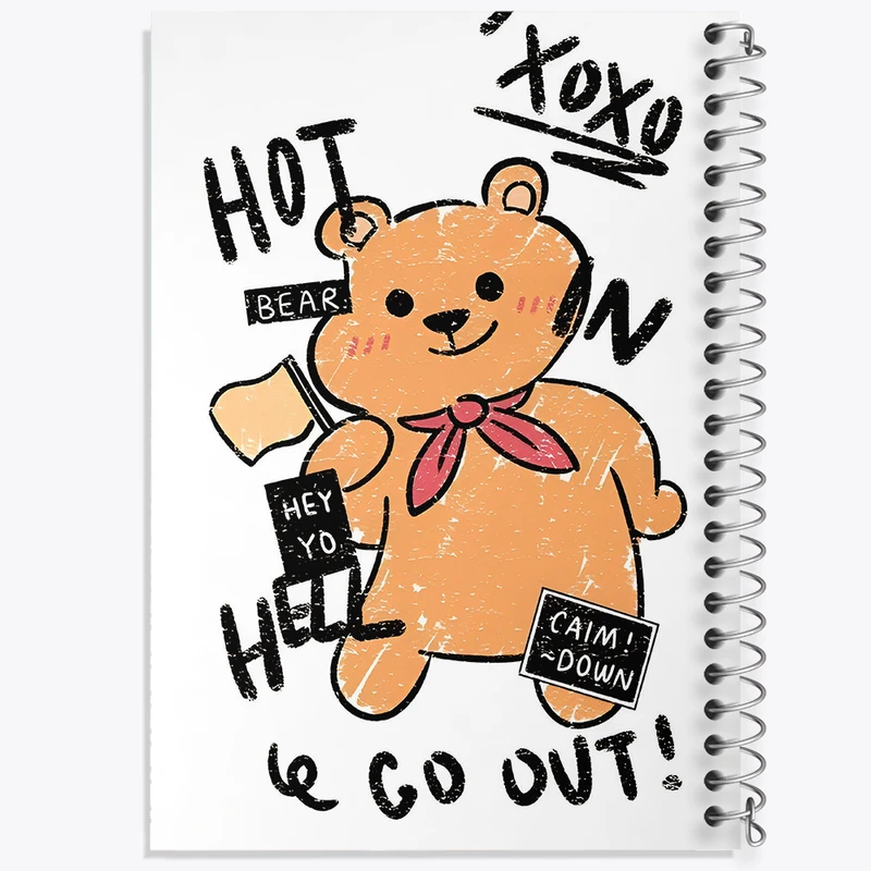 دفتر مشق 100 برگ خندالو طرح خرس تدی کد N8505