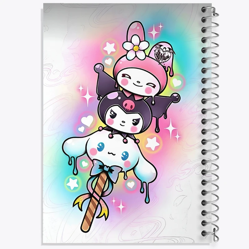 دفتر طراحی 50 برگ خندالو طرح کرومی (Kuromi) کد N4513