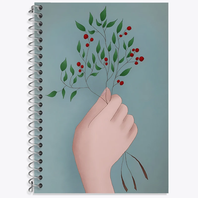 دفتر لغت 50 برگ خندالو طرح دسته ی گل کد N8184