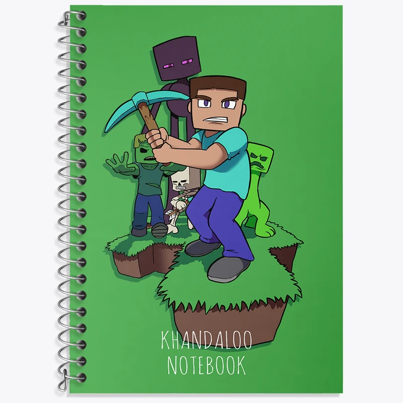 دفتر نت موسیقی 50 برگ خندالو طرح بازی ماینکرافت (Minecraft) کد N8688