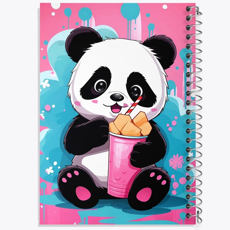 دفتر ژورنال نویسی 50 برگ خندالو مدل نقطه ای طرح پاندای کیوت کد F4261