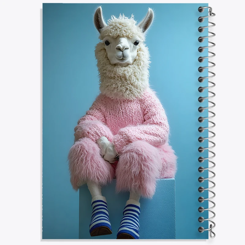 دفتر مشق 50 برگ خندالو طرح لاما کد F10038