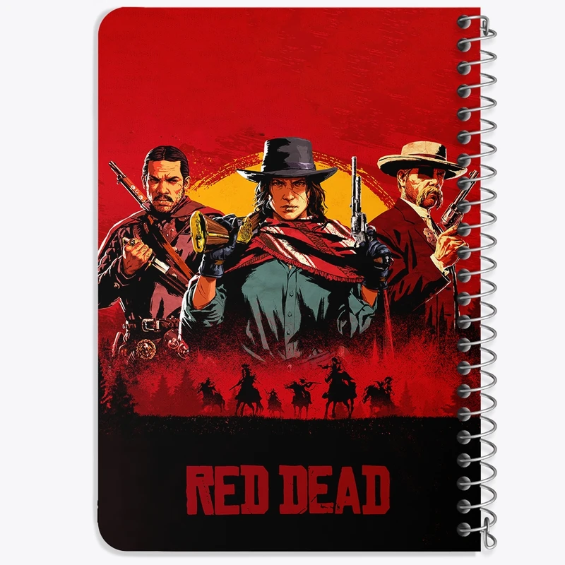 دفتر یادداشت 50 برگ خندالو طرح رد دد (Red Dead) کد N9349