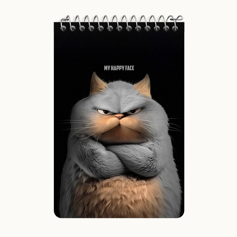 دفتر یادداشت 50 برگ خندالو طرح گربه کد F10040