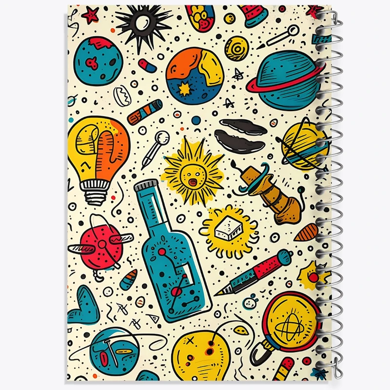 دفتر لیست خرید 50 برگ خندالو طرح پترن فیزیک کد N8540