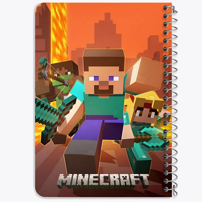 دفتر یادداشت 50 برگ خندالو طرح ماینکرافت (Minecraft) کد F14081