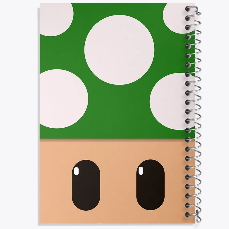 دفتر طراحی 50 برگ خندالو طرح قارچ سوپر ماریو کد N1688