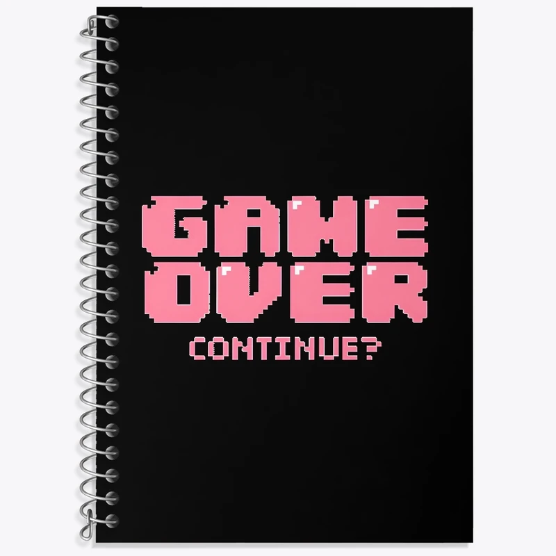 دفتر زبان 50 برگ خندالو مدل سه خط طرح Game Over کد F3983