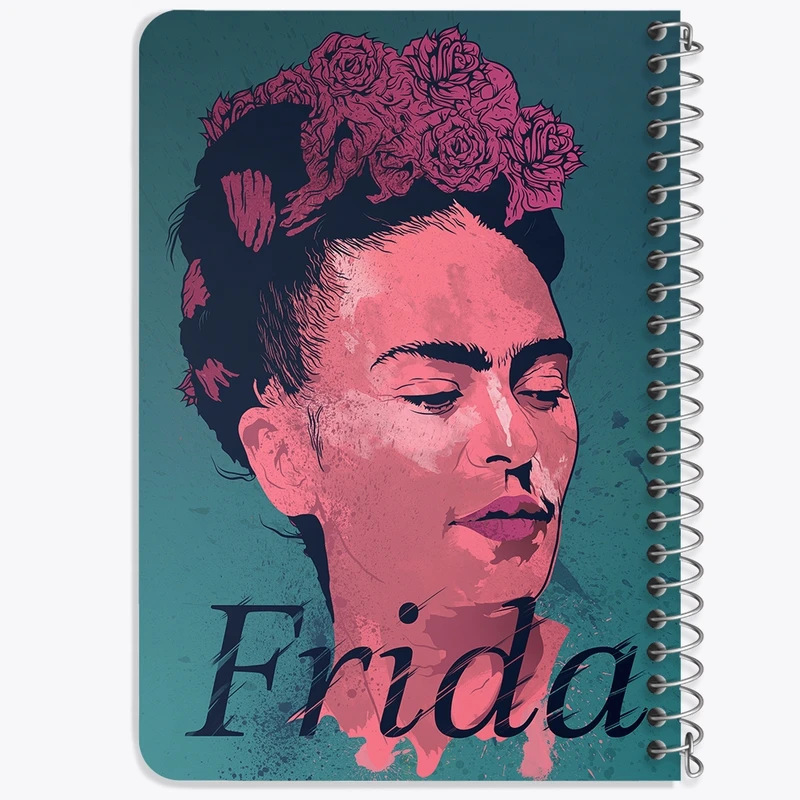 دفتر یادداشت 50 برگ خندالو طرح فریدا کالو (Frida Kahlo) کد F893