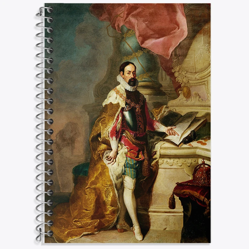 دفتر نت موسیقی 50 برگ خندالو طرح نقاشی قیصر ماکسیمیلیان دوم اثر فرانتس آنتون پالکو کد F12448