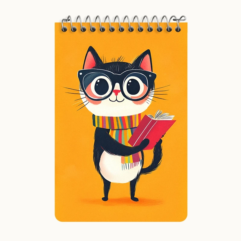 دفتر یادداشت 50 برگ خندالو طرح گربه کاتبخوان کد F12859