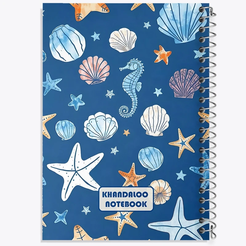 دفتر لیست خرید 50 برگ خندالو طرح پترن دریایی کد N7321