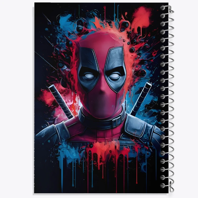 دفتر شطرنجی 50 برگ خندالو طرح ددپول مارول کد F9128