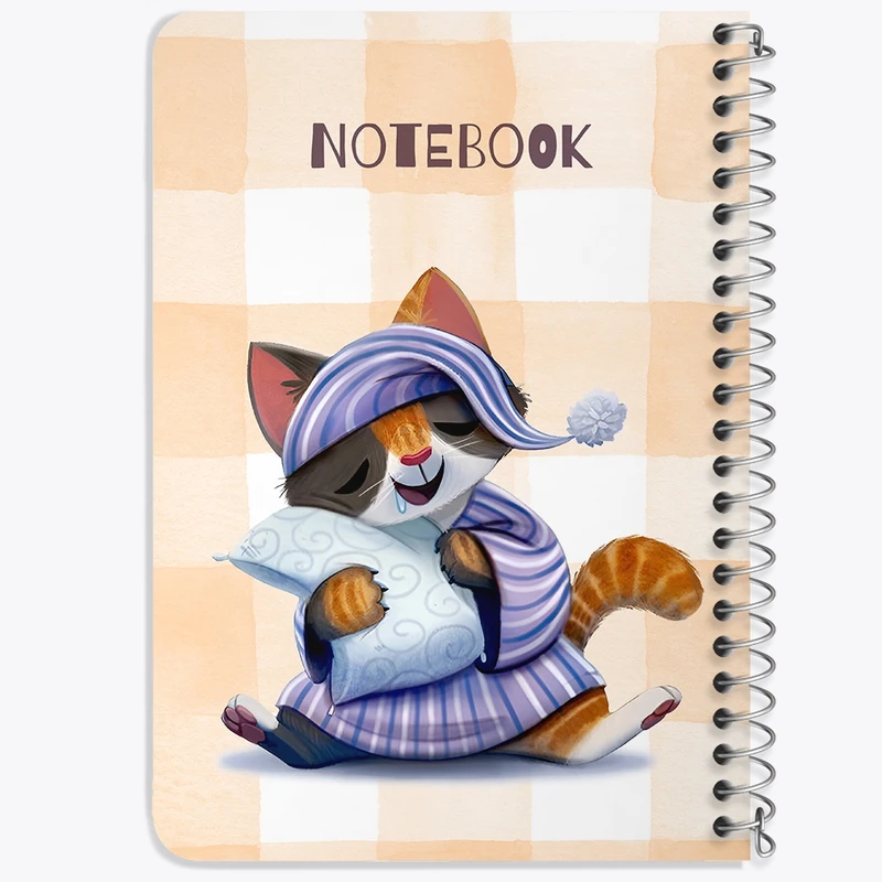 دفتر یادداشت 50 برگ خندالو طرح گربه خوابالو کد N6527