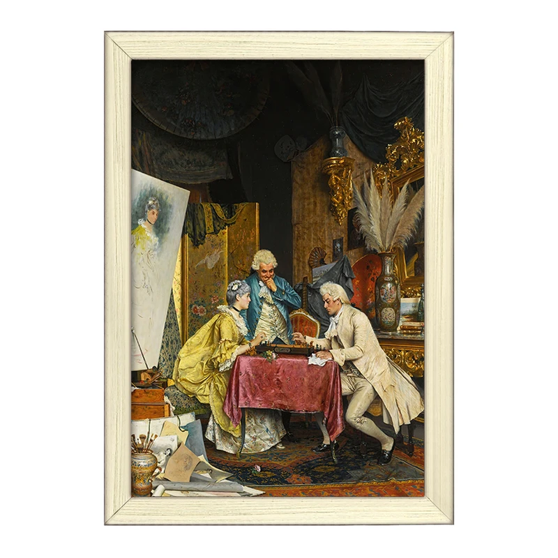 تابلو خندالو طرح نقاشی سالن هنری اثر آرتورو ریچی کد F12121