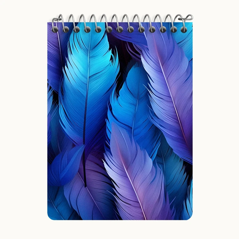 دفتر یادداشت 50 برگ خندالو طرح پرهای رنگی کد N6782