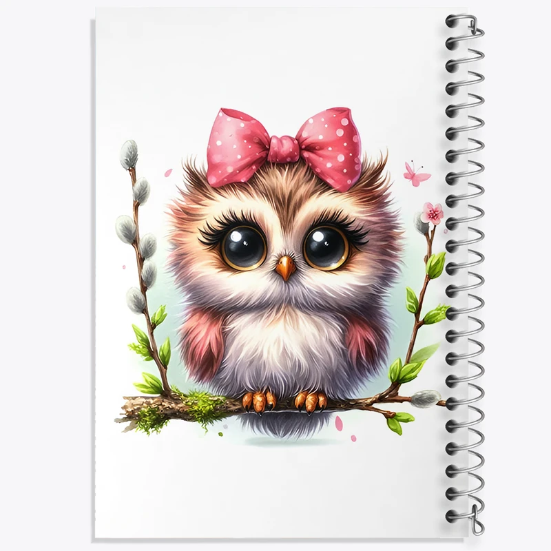 دفتر نقاشی 50 برگ خندالو طرح جغد کیوت کد F12634