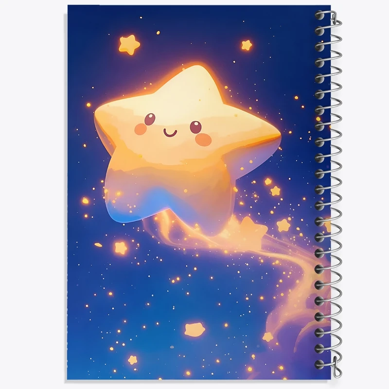 دفتر طراحی 50 برگ خندالو طرح ستاره کیوت کد F12589