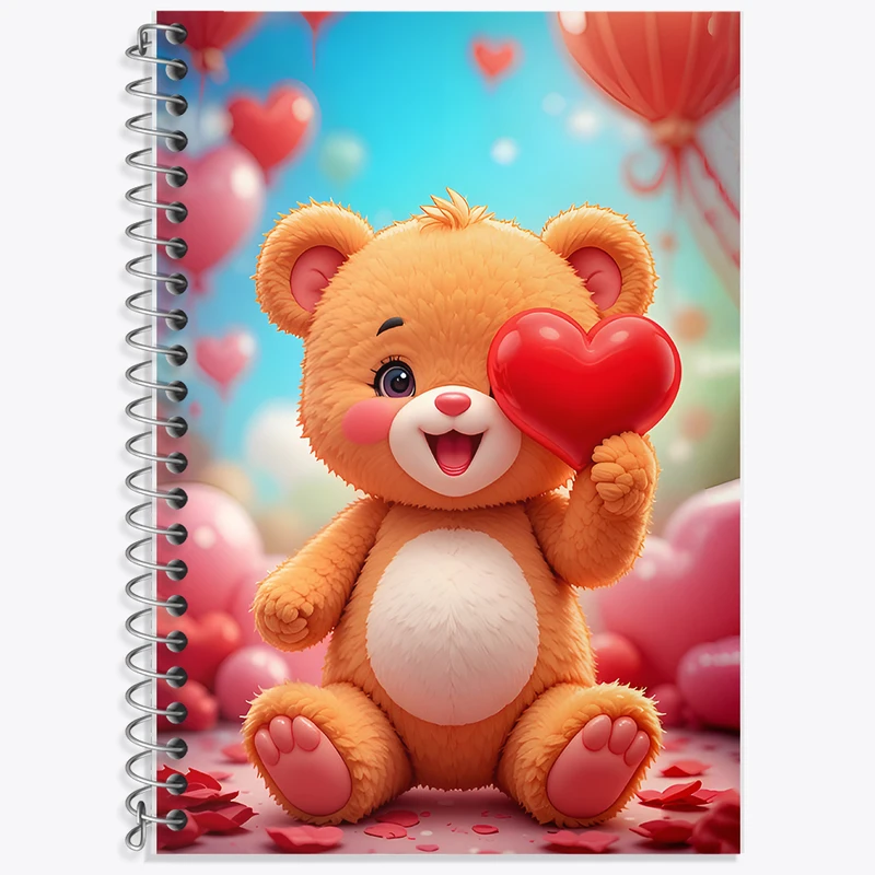 دفتر زبان 50 برگ خندالو مدل دو خط طرح خرس بامزه کد F11621