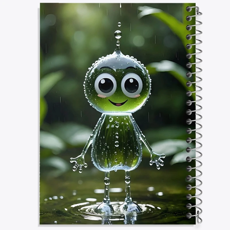 دفتر طراحی 50 برگ خندالو طرح قطره آب کد F4223