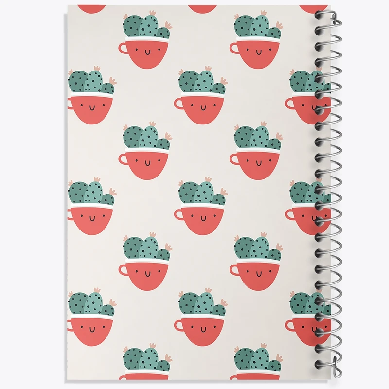 دفتر طراحی 50 برگ خندالو طرح کاکتوس کد N352