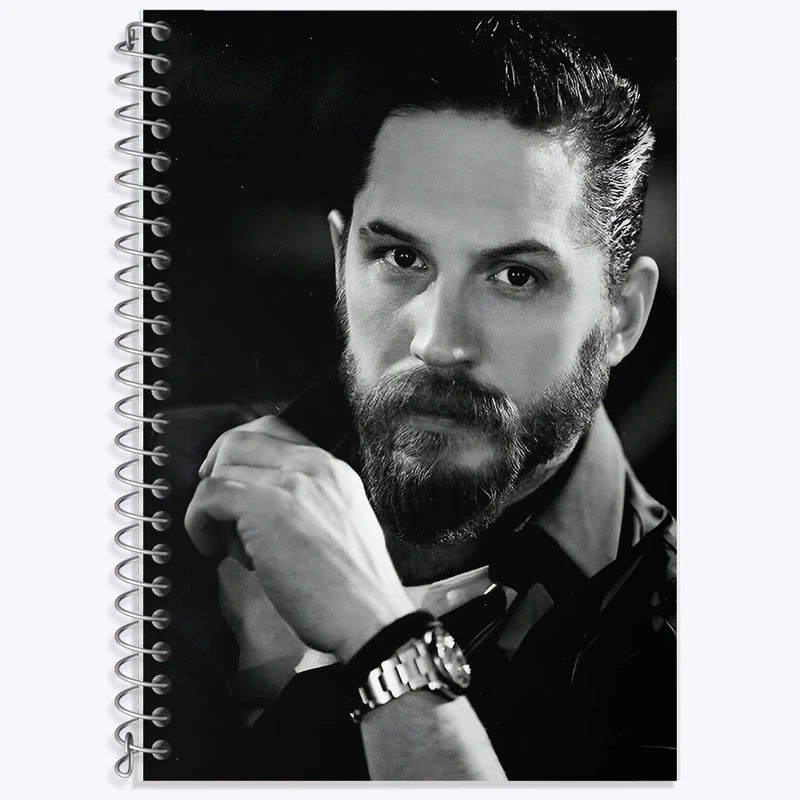 دفتر زبان 50 برگ خندالو مدل سه خط طرح تام هاردی (Tom Hardy) کد F10240