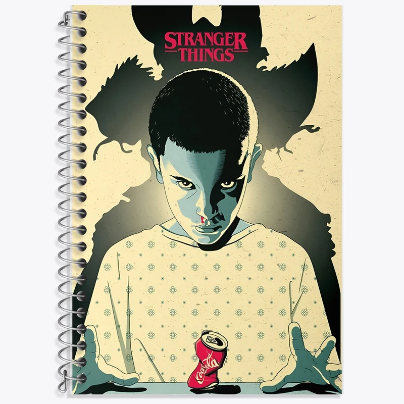 دفتر زبان 50 برگ خندالو مدل سه خط طرح استرنجر تینگز (Stranger Things) کد F10165