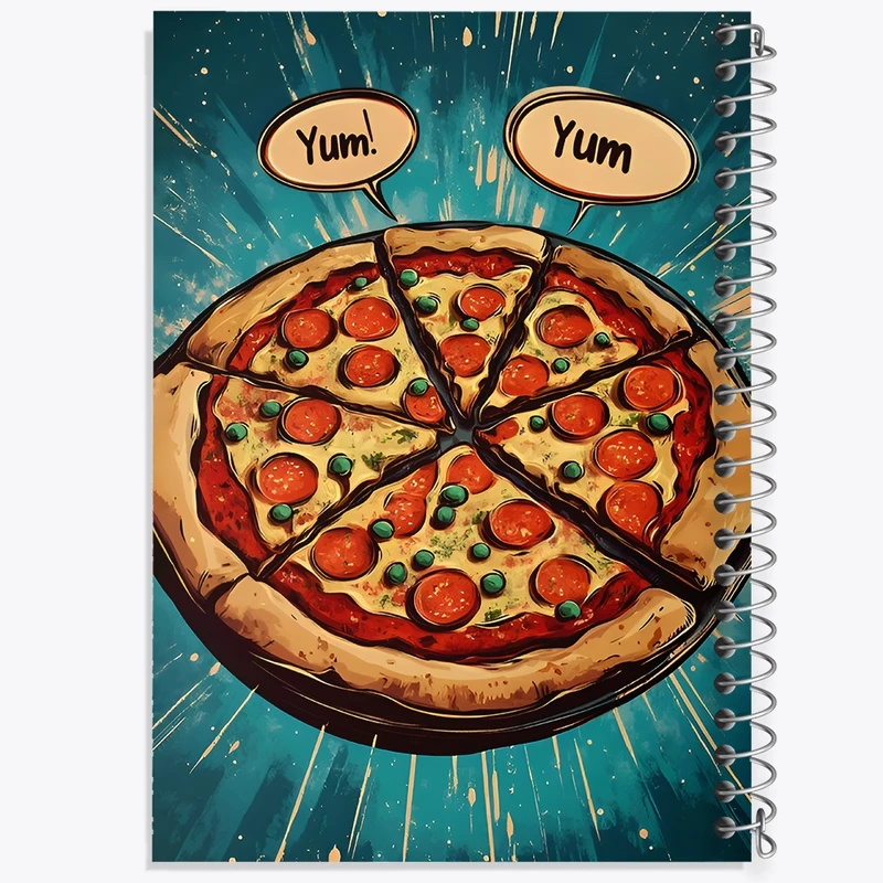 دفتر طراحی 50 برگ خندالو طرح پیتزا کد F11729