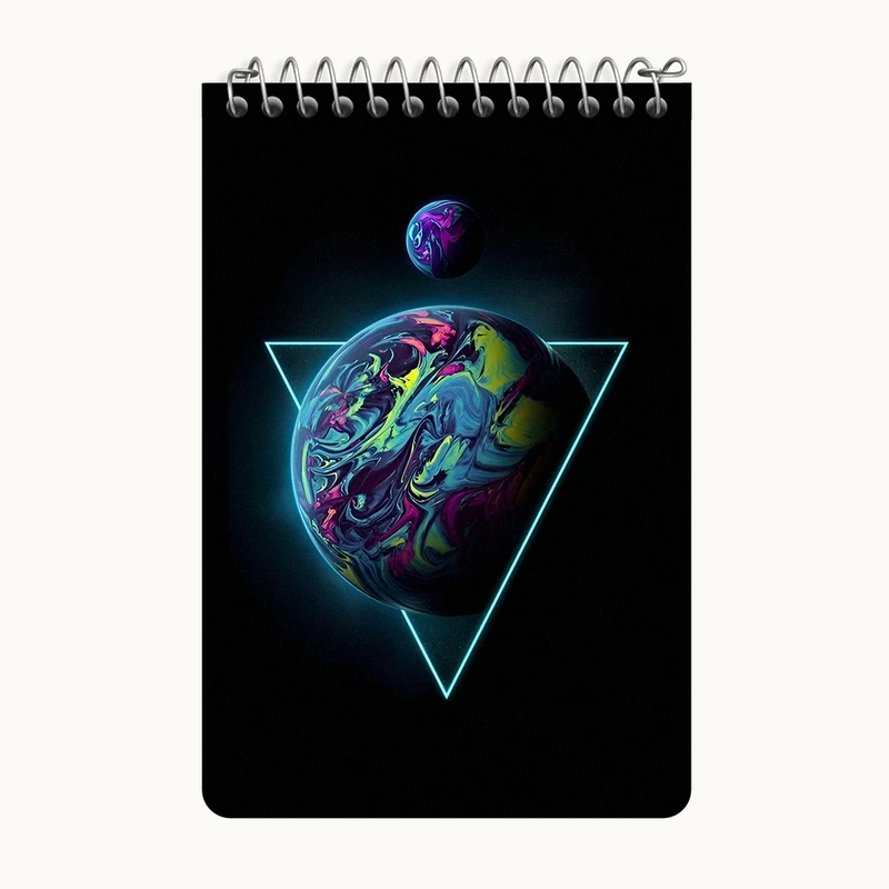 دفتر یادداشت 50 برگ خندالو طرح فضا  کد F10282