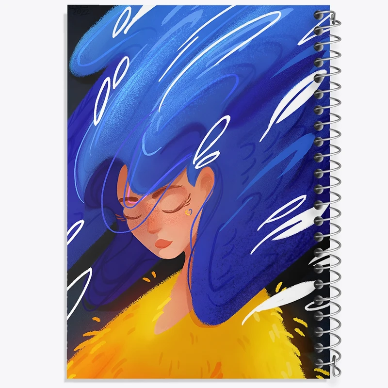 دفتر طراحی 50 برگ خندالو طرح دخترانه فانتزی کد N8910