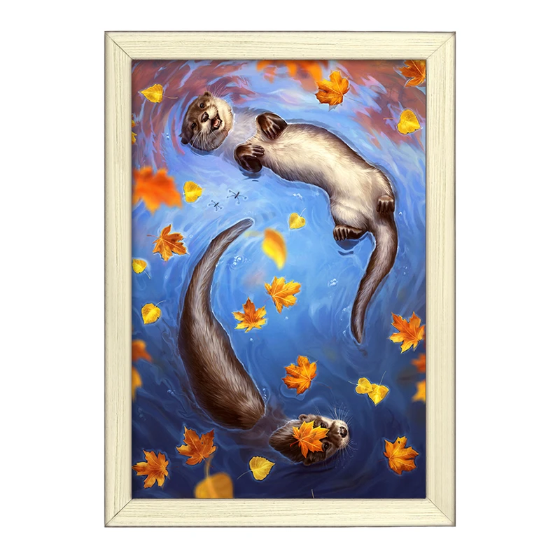 تابلو خندالو طرح سمور آبی کد F1237