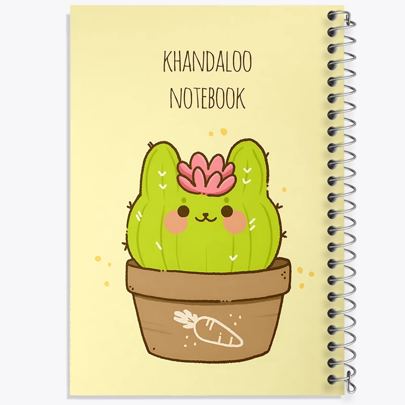 دفتر ژورنال نویسی 50 برگ خندالو مدل نقطه ای طرح کاکتوس بامزه کد N8329