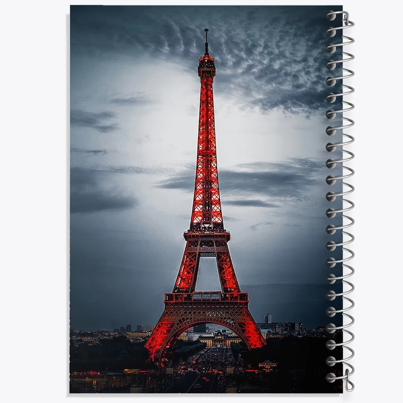 دفتر طراحی 50 برگ خندالو طرح برج ایفل  کد 20764