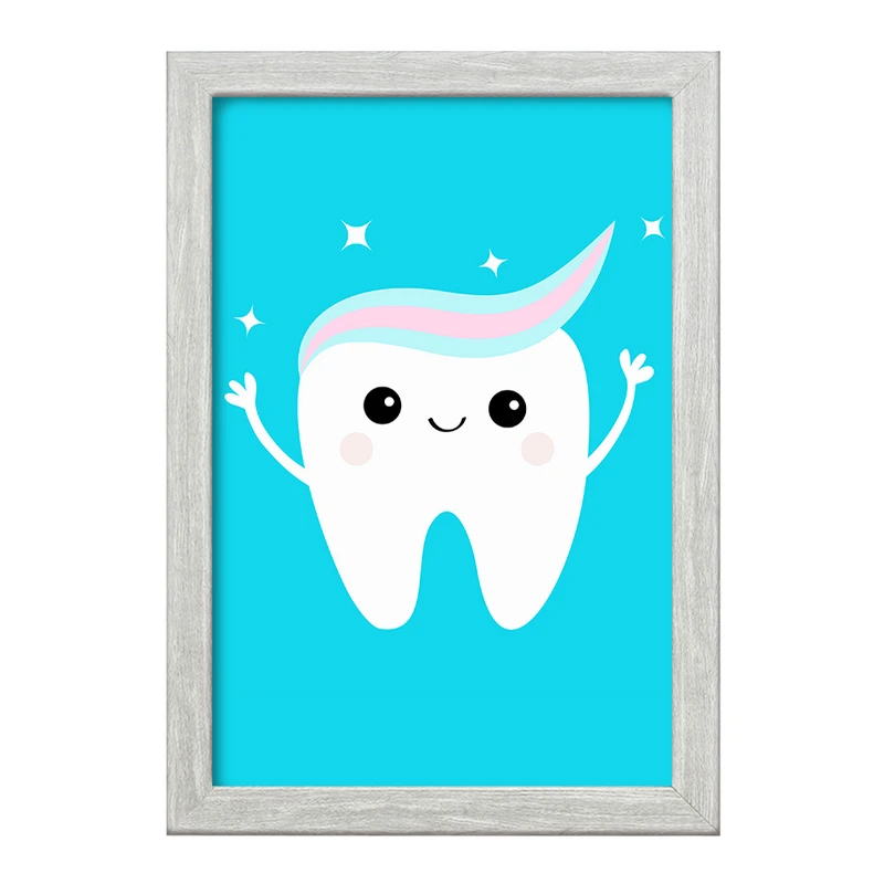 تابلو خندالو طرح دندان و دندان پزشکی کودکانه کد 36736