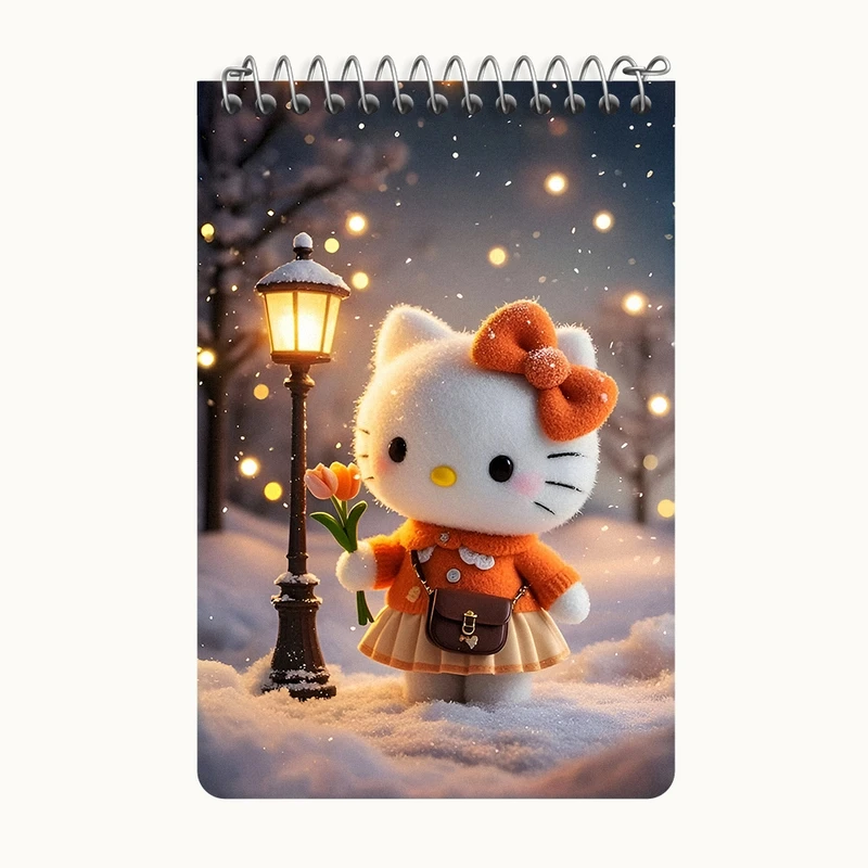 دفتر یادداشت 50 برگ خندالو طرح هلو کیتی کد F9466