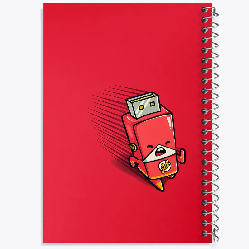 دفتر مشق 50 برگ خندالو طرح فلش مموری (USB Drive) کد N7105