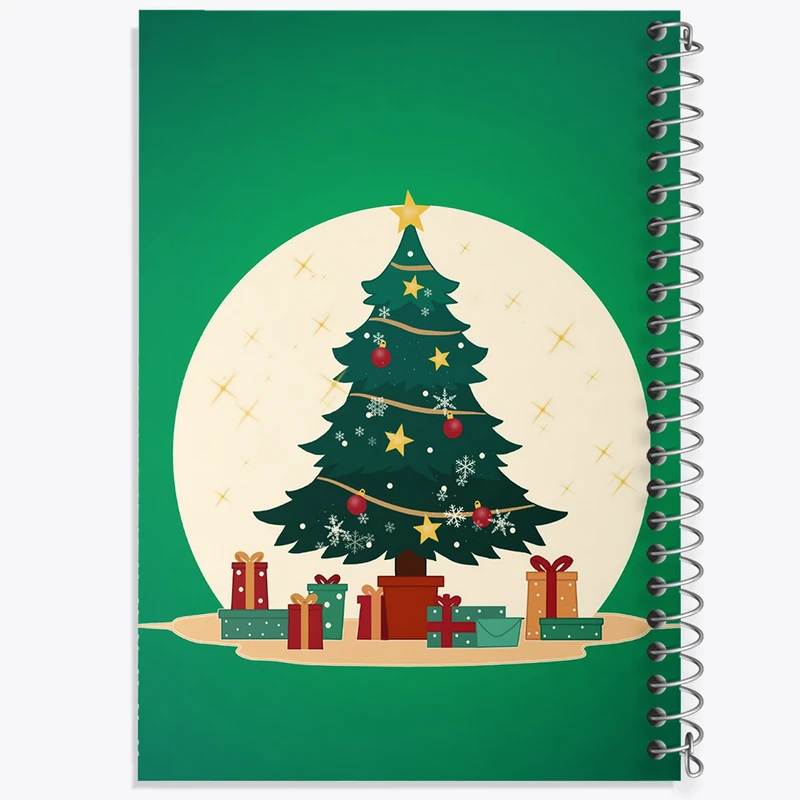 دفتر مشق 50 برگ خندالو طرح درخت کریسمس کد F8685