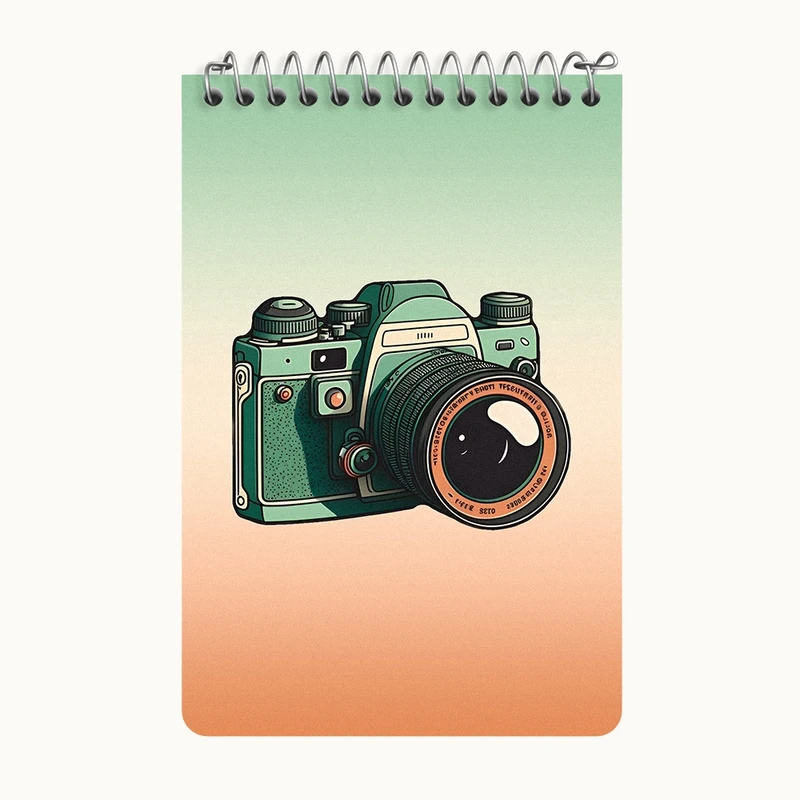 دفتر یادداشت 50 برگ خندالو طرح دوربین عکاسی کد F3663