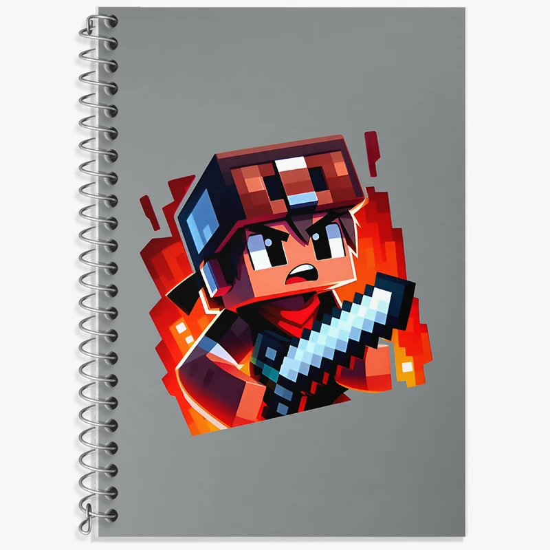 دفتر نت موسیقی 50 برگ خندالو طرح ماینکرافت (Minecraft) کد F12062