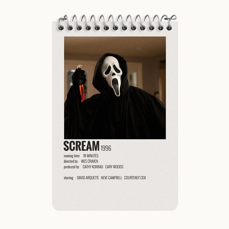 دفتر یادداشت 50 برگ خندالو طرح جیغ (Scream) کد F13353