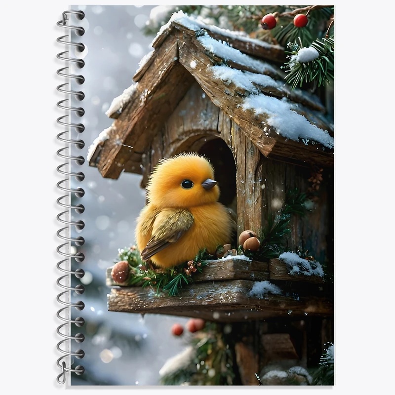 دفتر زبان 50 برگ خندالو مدل سه خط طرح جوجه کیوت کد F8525