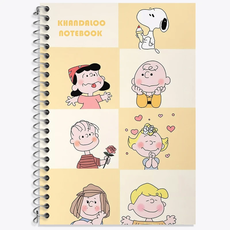 دفتر زبان 50 برگ خندالو مدل سه خط طرح اسنوپی (snoopy) کد N6362